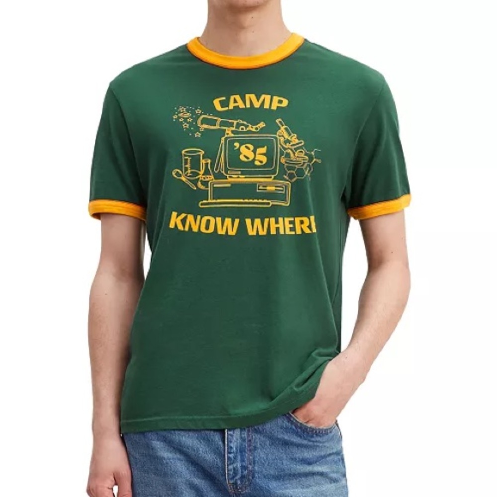 Stranger Things Men's Camp Know Where Graphic Tee 👕✨